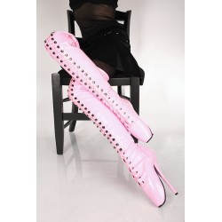 Kassiopeya BALLET boots nad kolena růžové